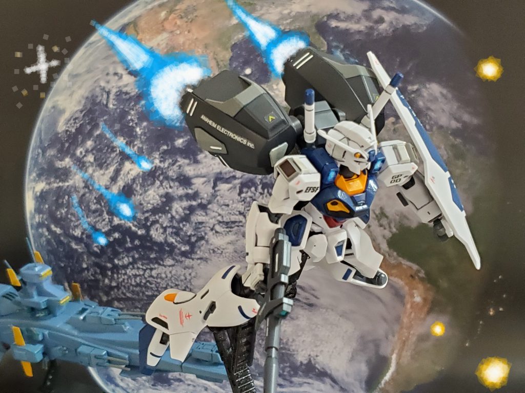 衛星軌道上は激しい戦火に包まれていた❗連邦軍第2艦隊司令バスク・オム大佐は、ソーラ・システムIIの照射までの時間を稼ぐべく、切り札として用意していたエンゲージゼロを出撃させる👍✨パイロットはジャミトフ一派の管轄に置かれているムラサメ研究所より選ばれた強化人間ゼロ・ムラサメ❕通称『プロト・ゼロ』である😔✨