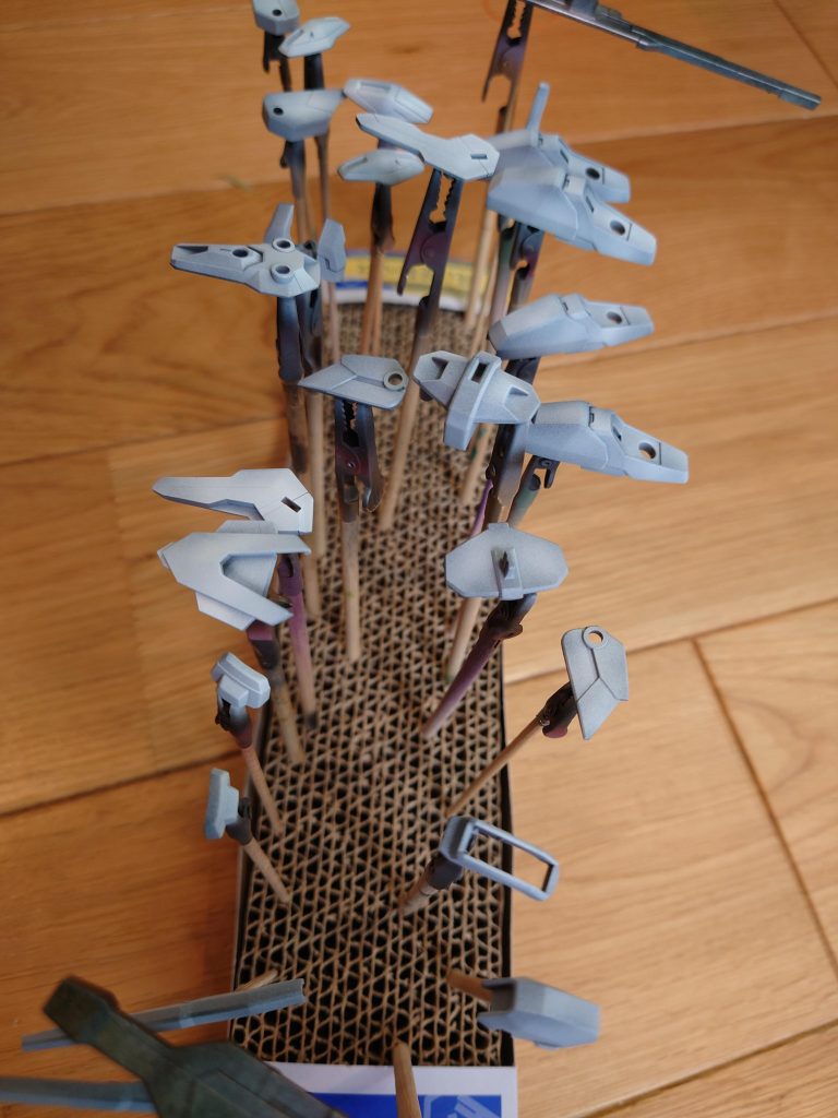 オーロラカラーの下地はグラデーションで