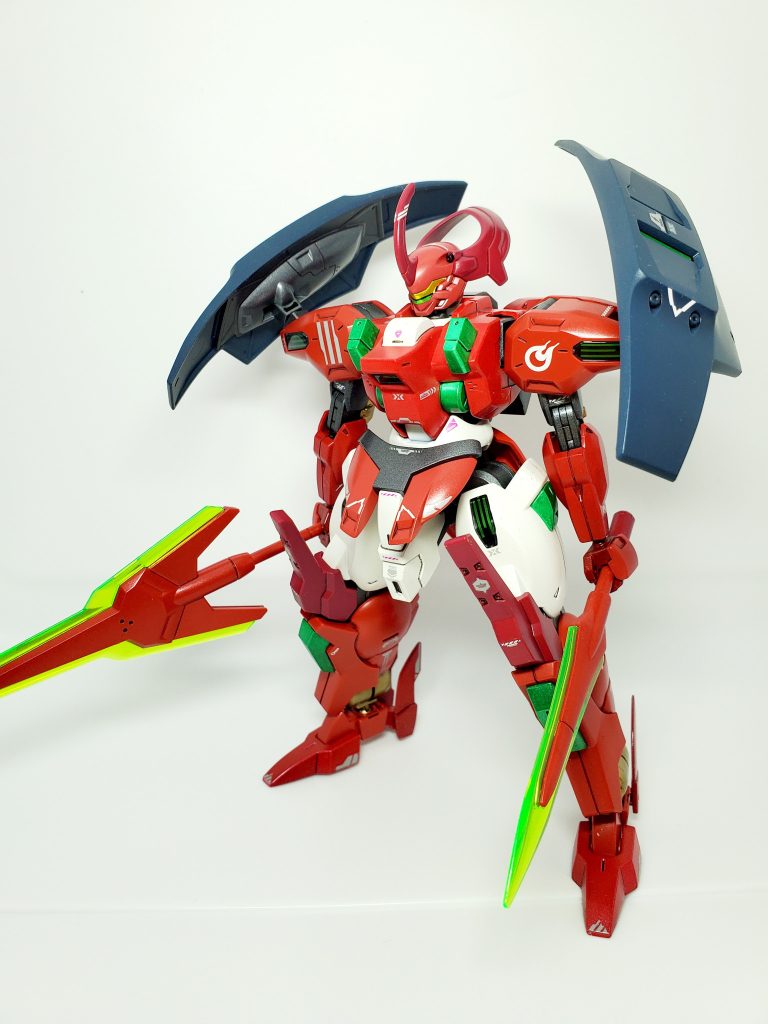 ダリルバルデを真ゲッター1カラーで仕上げてみました。デカールはダリルバルデ用のものを使用しています。赤の色味はブロックごとに変えてます。