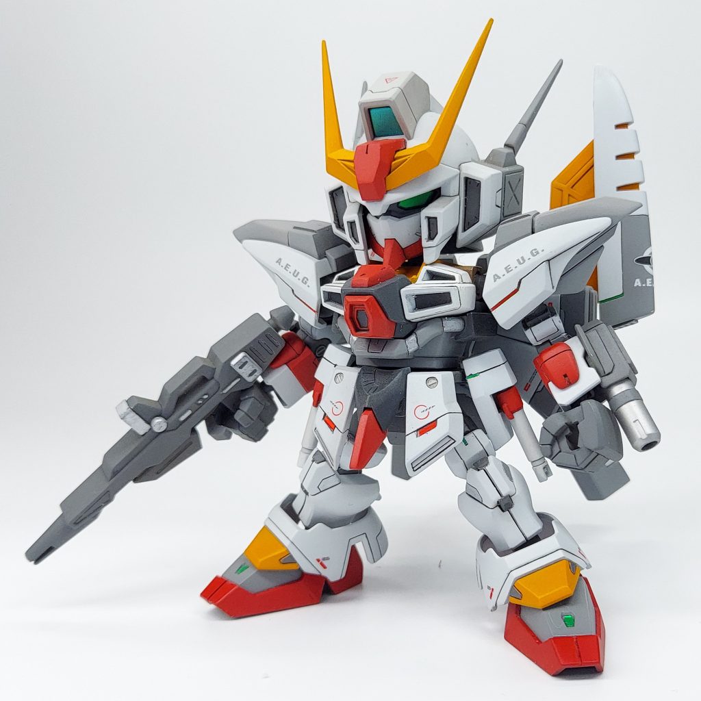 フロント下記が主な改造点です・各所筋彫り追加・レッドチップ・肉抜き埋め・角と顎のシャープ化