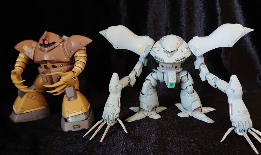 見た目が違い過ぎて、どんな進化やねん？ってなりますが、作成していくとまぁまぁ確かに、ゴッグやねぇ～と感じます🤔  ただ、うちだけでしょうが、ビグザムの面影を感じます🤭