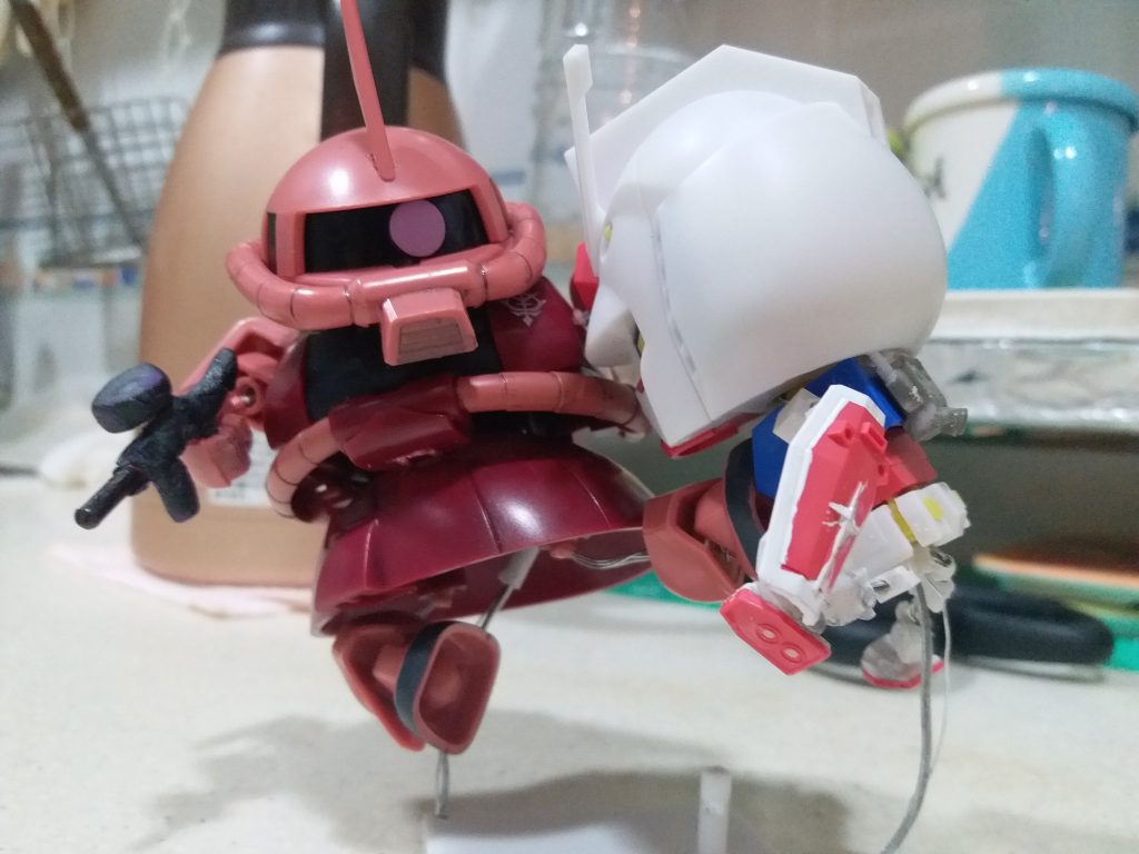 EXCEED MODEL SD　シャア専用ザク（邪道可動）–2枚目/制作者：LUNLUN（邪道可動）