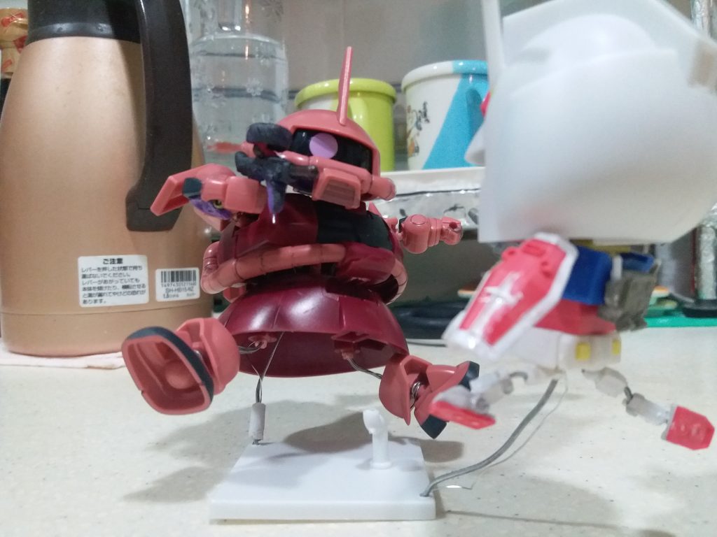 EXCEED MODEL SD　シャア専用ザク（邪道可動）–4枚目/制作者：LUNLUN（邪道可動）