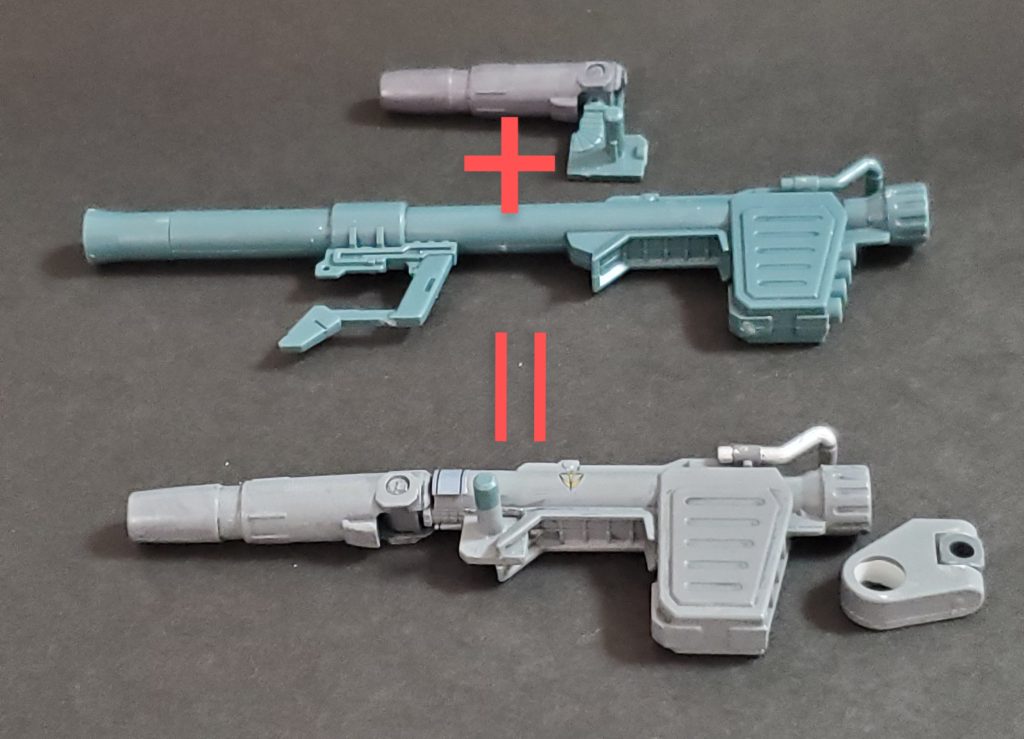 キャノン砲制作~🤩ガンキャノン君のキャノン砲と肩関節を流用しガンダムのハイパーバズーカ後ろ部分を組み合わせて作り出してます😌✨キャノンはポリキャップ部分で連結しているので収納状態と展開状態を表現出来るようにしています~👍✨