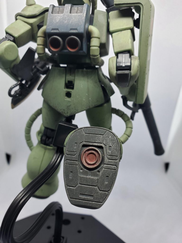 足裏のウェザリングはウォッシングとドライブラシを合わせることで、リアルな塗装剥がれの表現出来たと感じます