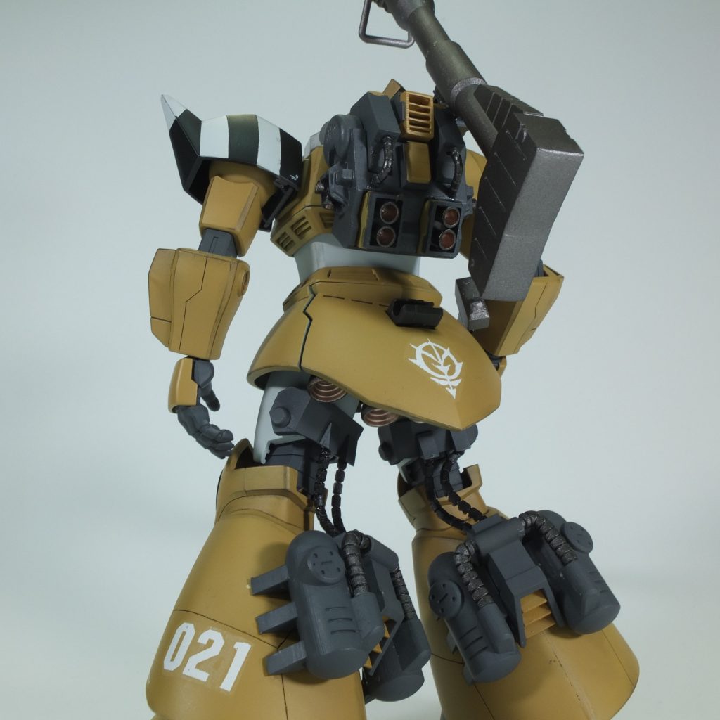 背面 脚部コンフォーマルタンクも3Dプリンタです。一度作ると、キマイラのバリエーション機製作がはかどります