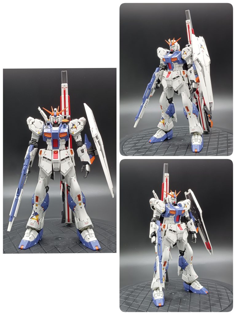 ビームライフルとシールド装着。付属のシールは殆ど使わずに、通常のνガンダムの水転写デカール使っています。