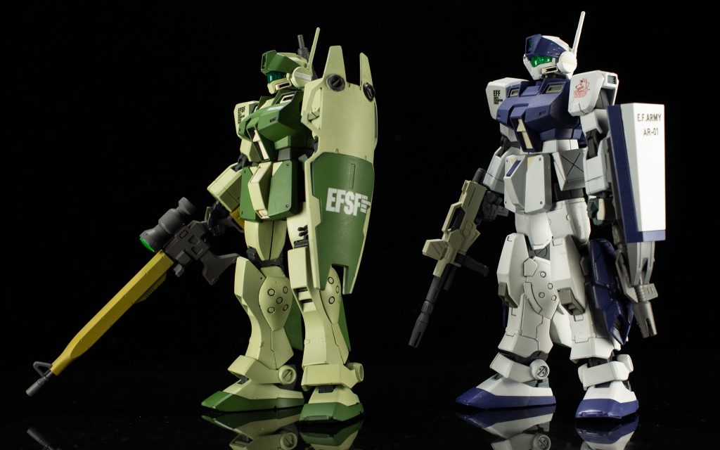 ホワイトディンゴ隊のジムスナイパー2とのツーショットです