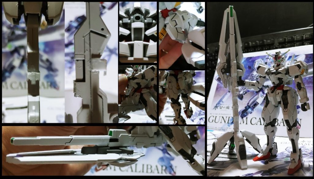 で、本体にもなるべく見た目の変更なしでほうき・・・もとい、バリアブルロッドライフルに乗っているようにジョイントできそうなところをさがしたら。。。あーるじゃあ~りませんか。フロントアーマーの裏。いい感じに空いていたので、プラバンで差し込めるようバリアブルロッドライフルの方に出っ張りを作成。ちょうどスタントの穴の隙間に噛むくらいのサイズにしてあります。で、接続後、リアアーマーで挟み込み。さらに太ももで挟んだら・・・アピールショット3になるんです。