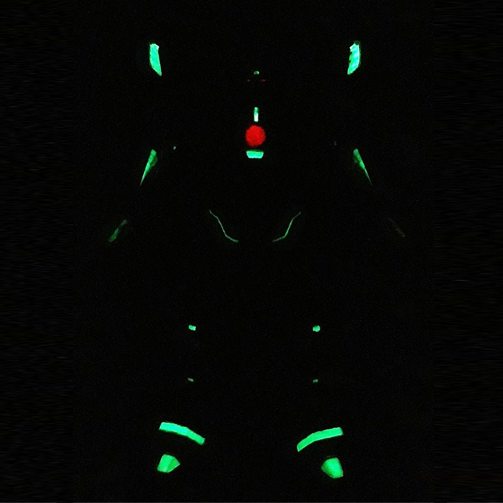 This picture shows the glow-in-the-dark paints that I used (Edited picture due to how dim the glow is in real life).