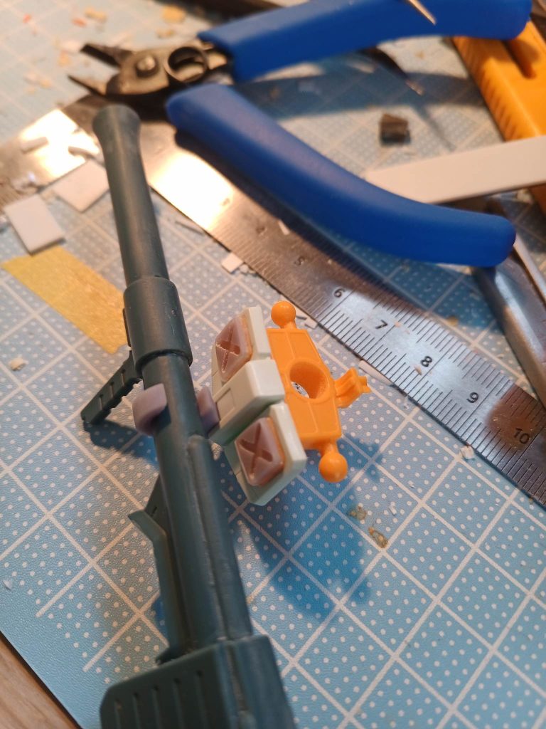 3Dプリンタによるバズーカランチャとコアのフィッテング