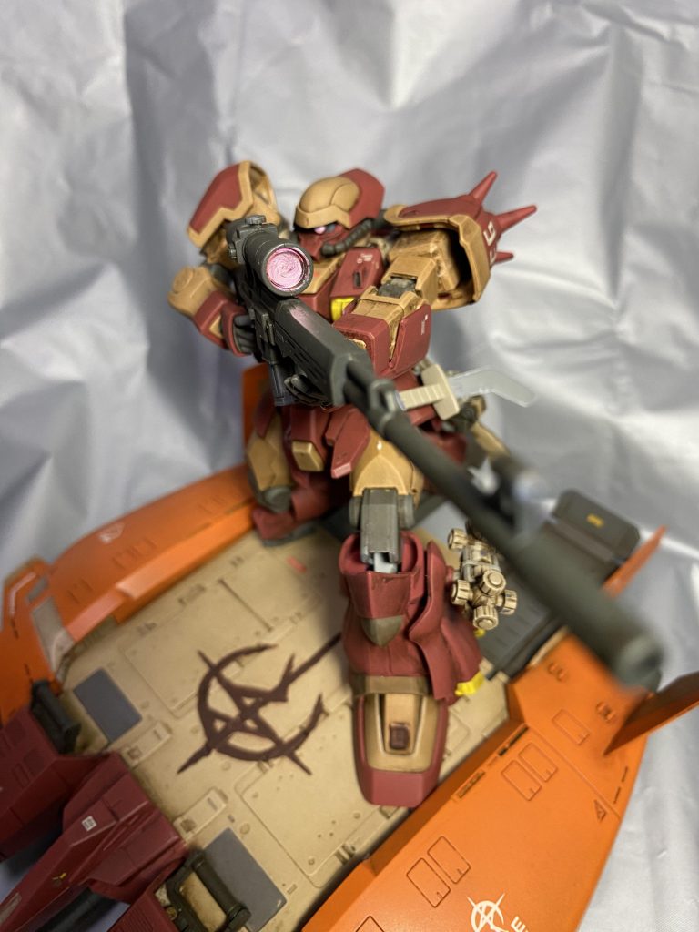 狙撃ライフル構え!ベース・ジャバーにて!