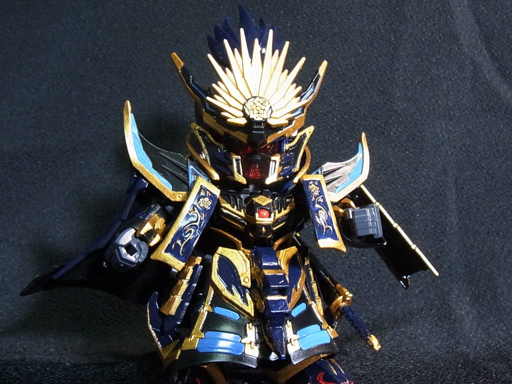 シリーズ全機筆塗り全塗装 11機目★SDW 信長ガンダムエピオン ダークマスクver.–2枚目/制作者:@gothloli_lyra