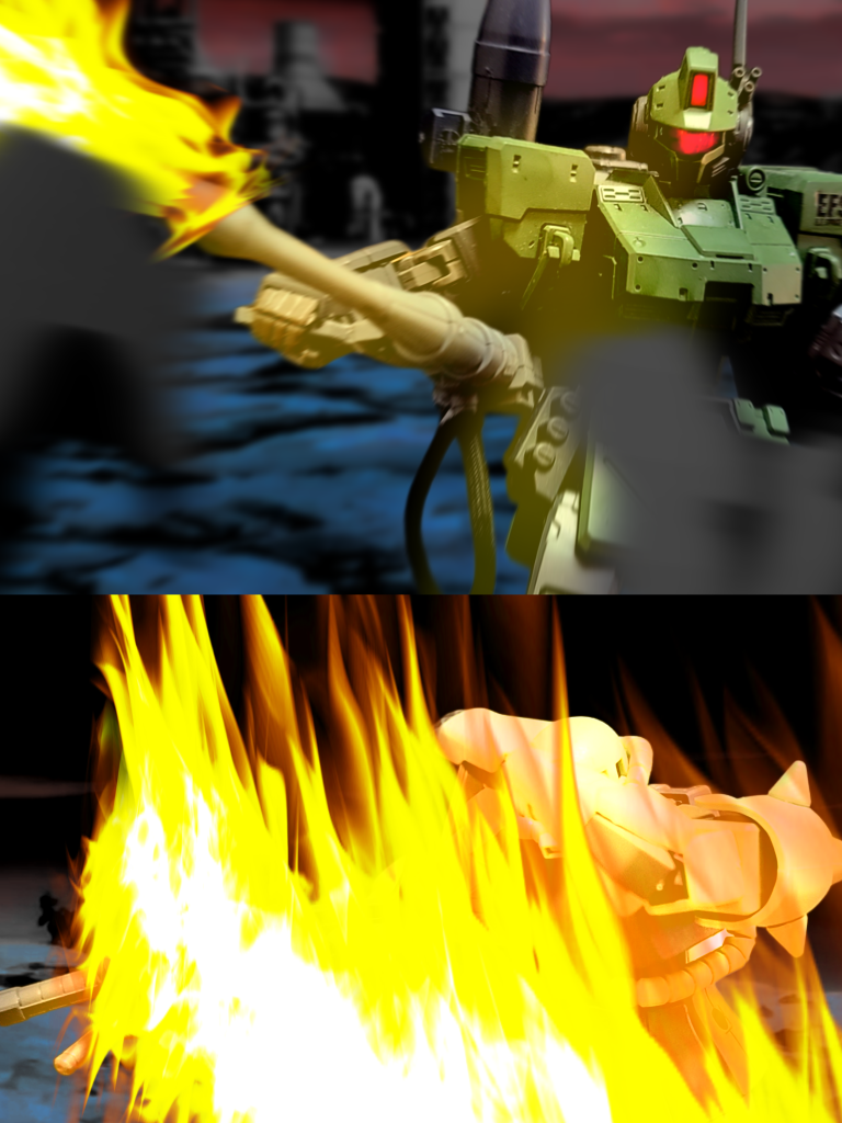 ロボ「はっはっはァ！！」ジオン兵「うぉ！？こんな目眩まし程度で！」