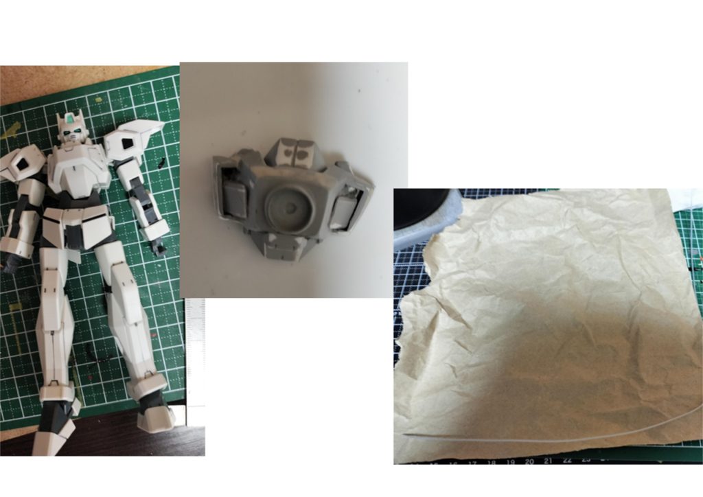 胸部はジャンクのGエグゼスさんを切った張ったして作成。以外と上手くイメージできた?Tamamaマントは、芯に針金入れて多少動きを作れるようにしていました~