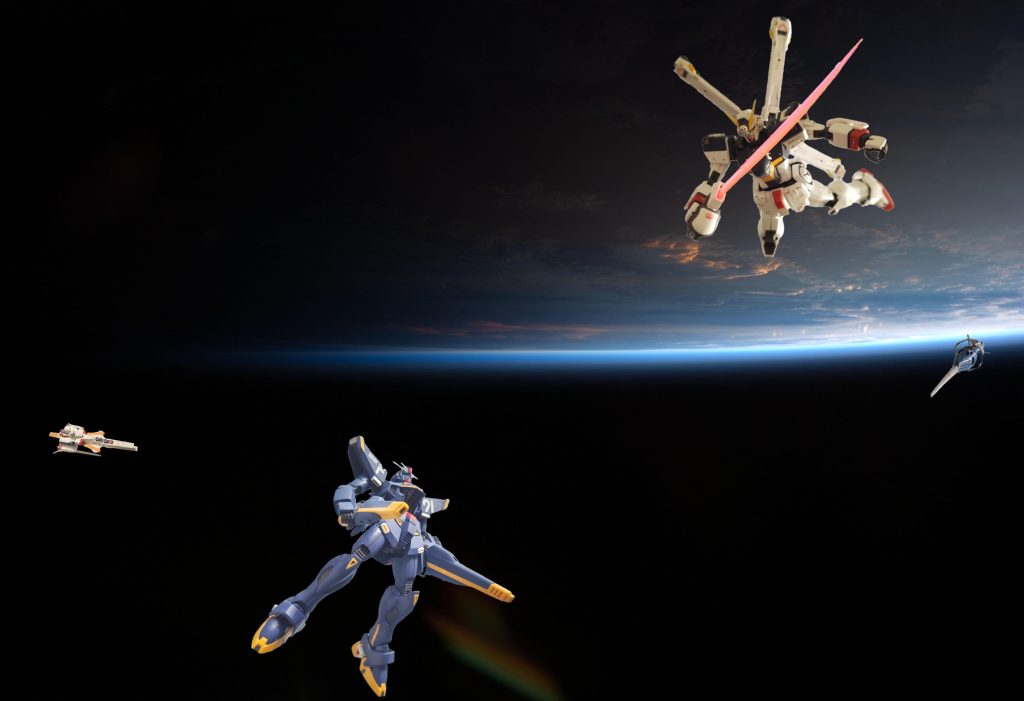 最後にタイマンのシーンマザーバンガードはこのためにあっためてたコスモフリートです。