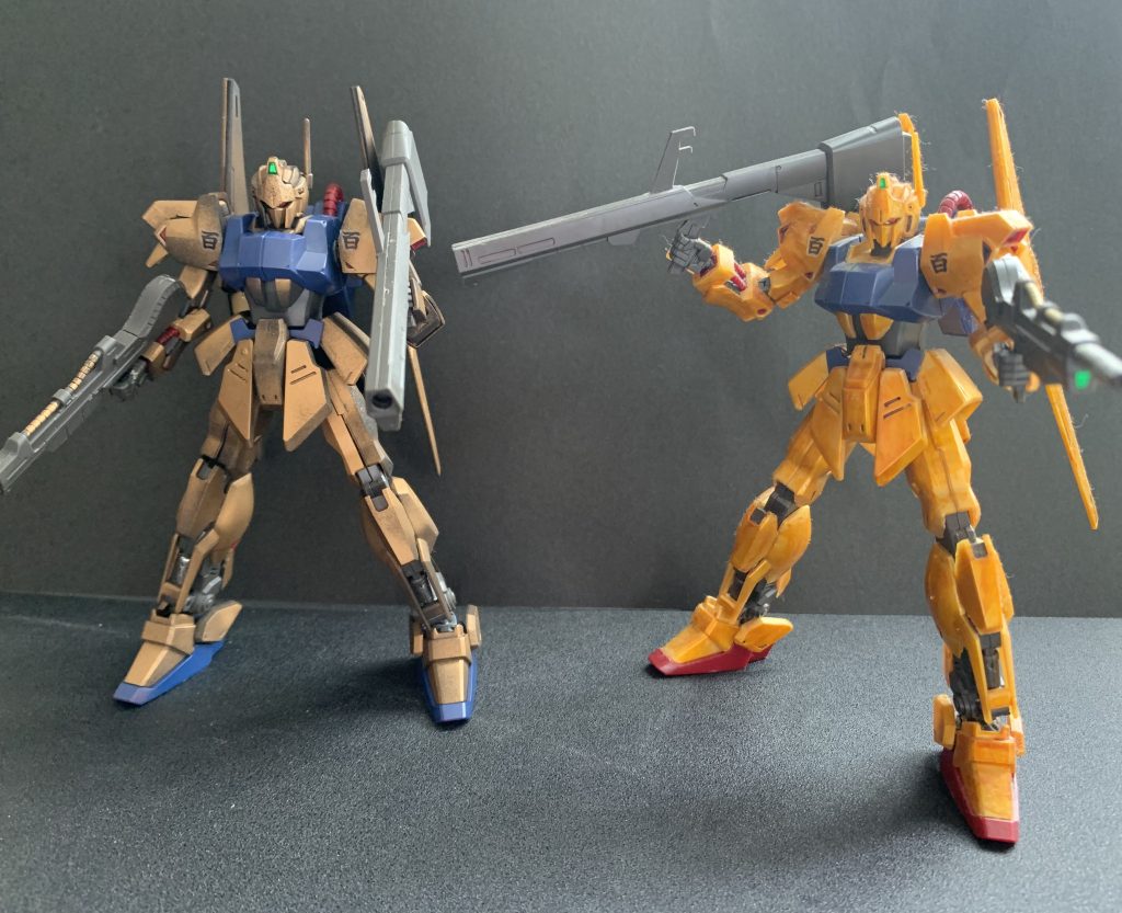 右側は以前筆塗りでクリアオレンジを塗ったもの。明るさがかなり違います。次はどんなゴールドにしようかなと思案中です。