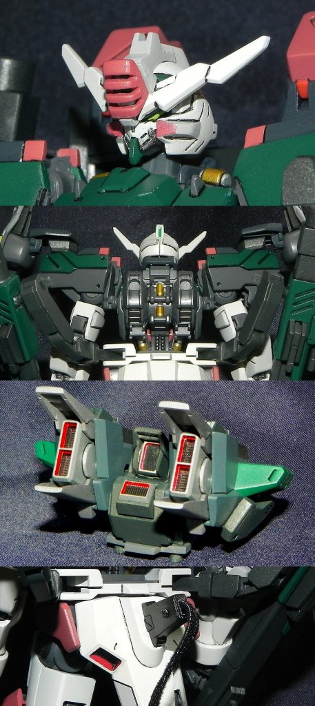 頭部前後のセンサーには３Dメタリックシールを使用ツクヨガンダムの時に作ったネオジム接続の充電コネクターのコードをイヤホンのモノから手芸ゴム紐に変更