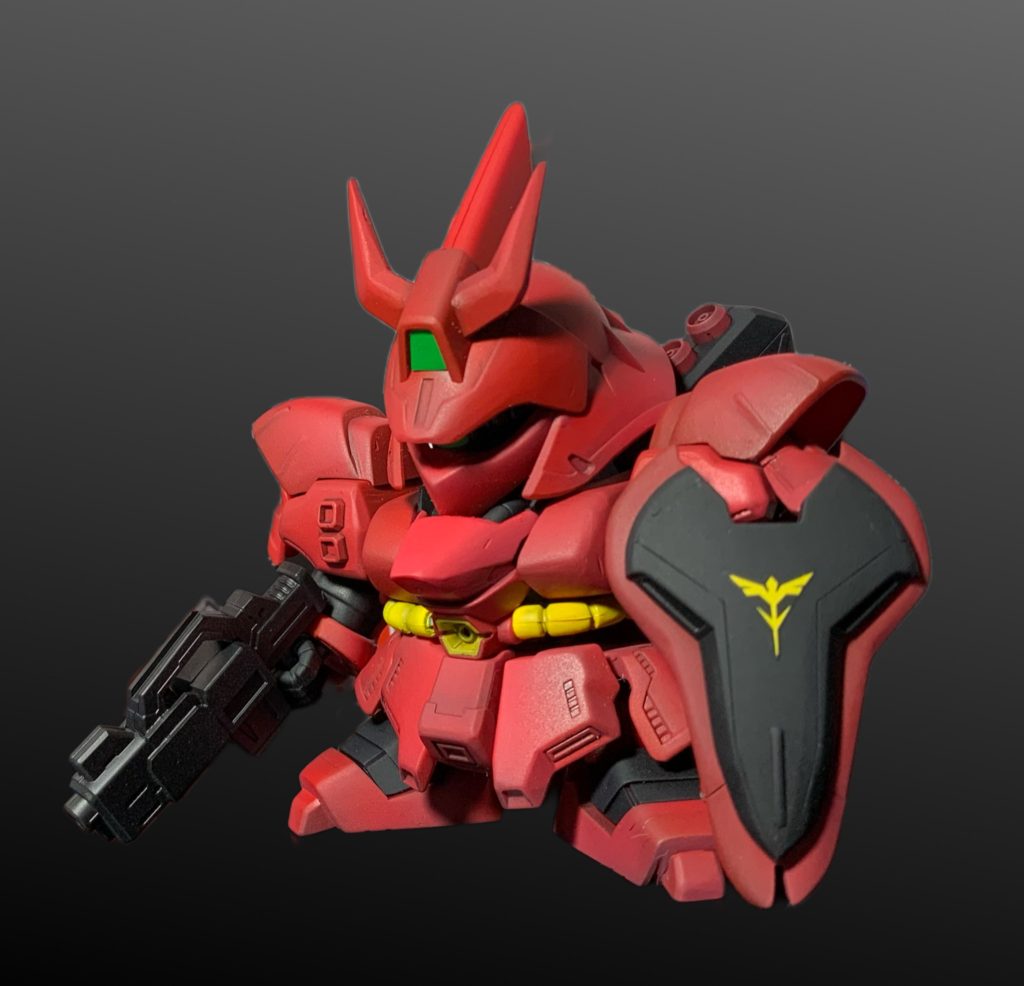 レジェンドBB戦士のサザビーを改修しました。頭身を少し低くし、丸みを意識しています。