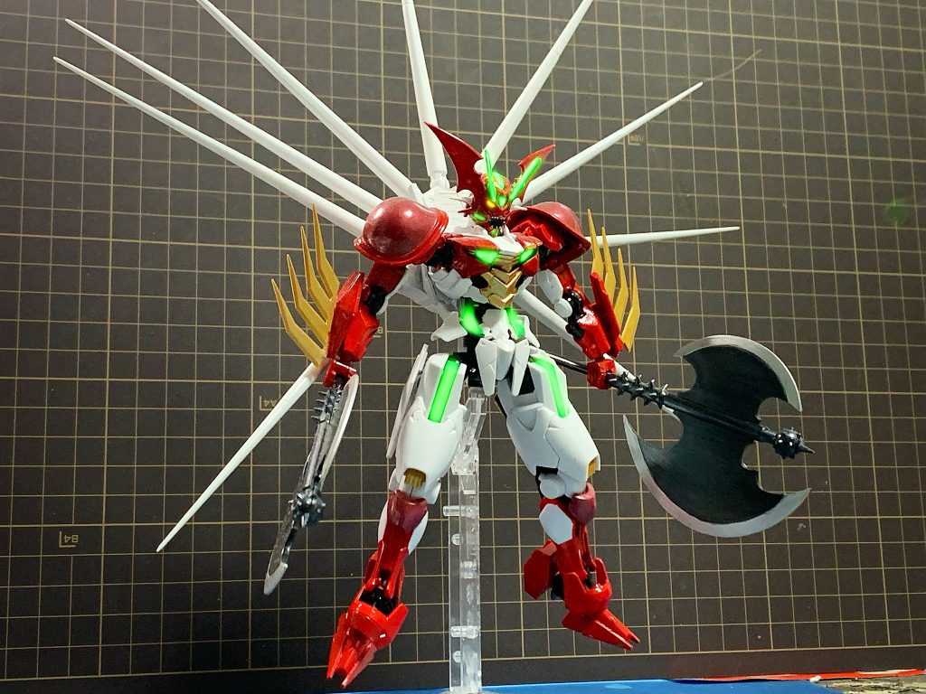 存在自体が謎に包まれる機体だが、一説によるとエアリアルを参考にして作られたと言われている。ゲッターパーメットシステムが組み込まれており、ゲッター線とガンドシステムの融合、並大抵のパイロットでは耐えられないが拓馬たちのような強靭な精神力や肉体を持っているものならば簡単に乗りこなせられ、絶大な力を得られると言われている。 