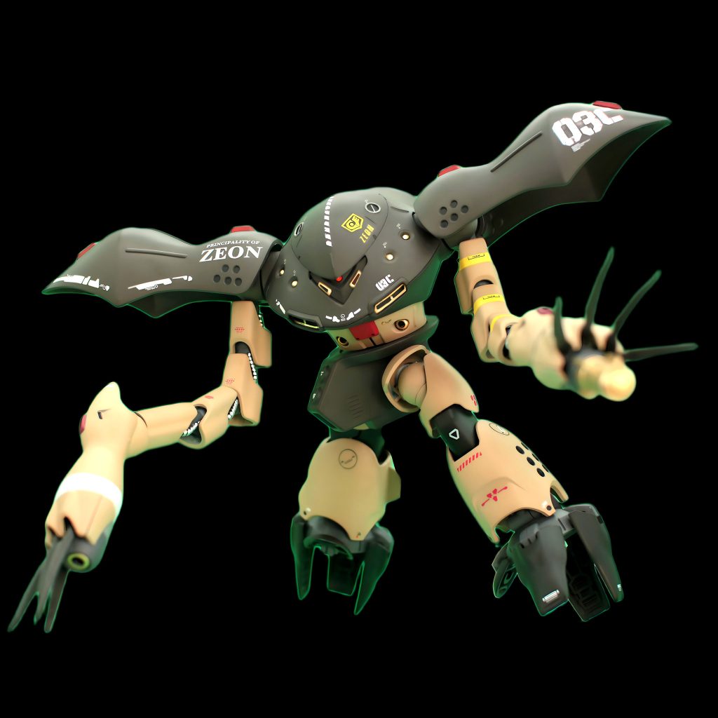 ゴッグカラーで塗装するとどんな感じになるか実験的に作った作品ですが、インスタグラムでは1,400件を超える「いいね！」を頂き、「オリジナルカラーよりこっちの方が好き！」という声を多数頂いています。