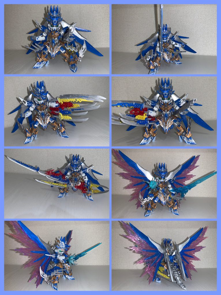 青龍モードのポージングと、青龍モード(覚醒)。初めて改造して作ったので、出来はまだまだですが、愛着が湧いております！！次は白虎でも作ろうかな！！見て下さりありがとうございました！！！