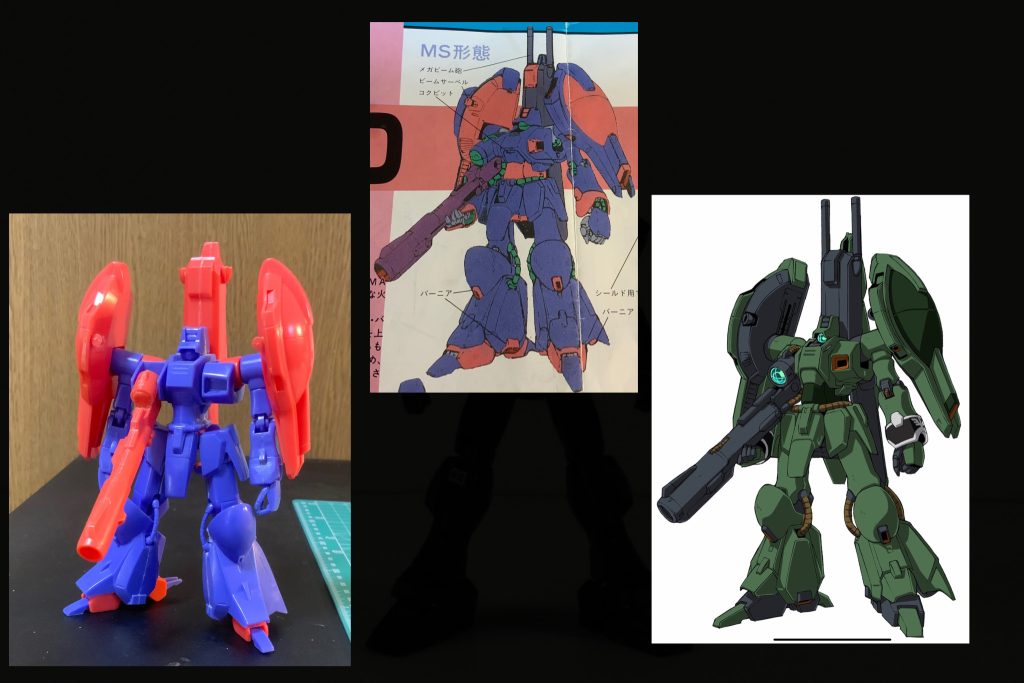 「機動戦ガンダムユニコーン」・カトキハジメ氏デザインのガザDのスタイルとオリジナル設定を参考にしました。