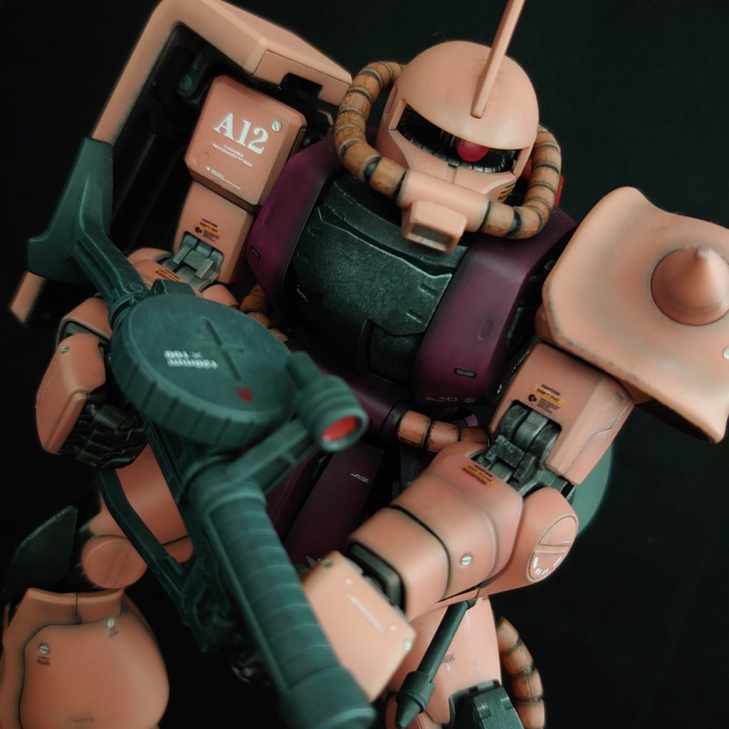 MG シャア専用ザクⅡ Ver.2.0 黒立ち上げ塗装–3枚目/制作者：plamorumo