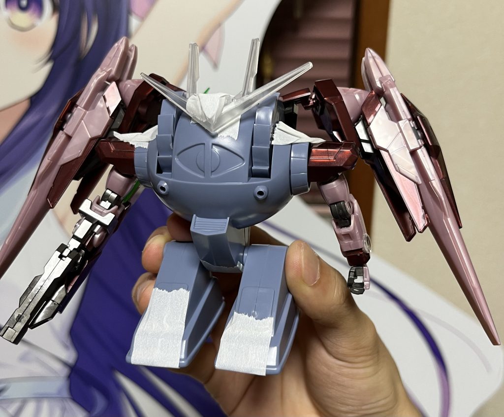 仮組み段階ですもちろん、この時点ではパーツの固定はしていません（画像ではトランザムライザーになっていますが実際のミキシングでは使用しておりません）