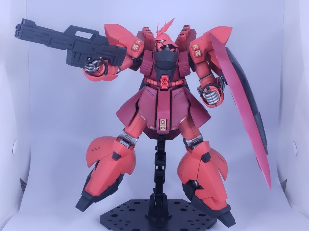 ビームショットライフル構えです（この際にライフルの後部で若干塗装が剥げました😱）