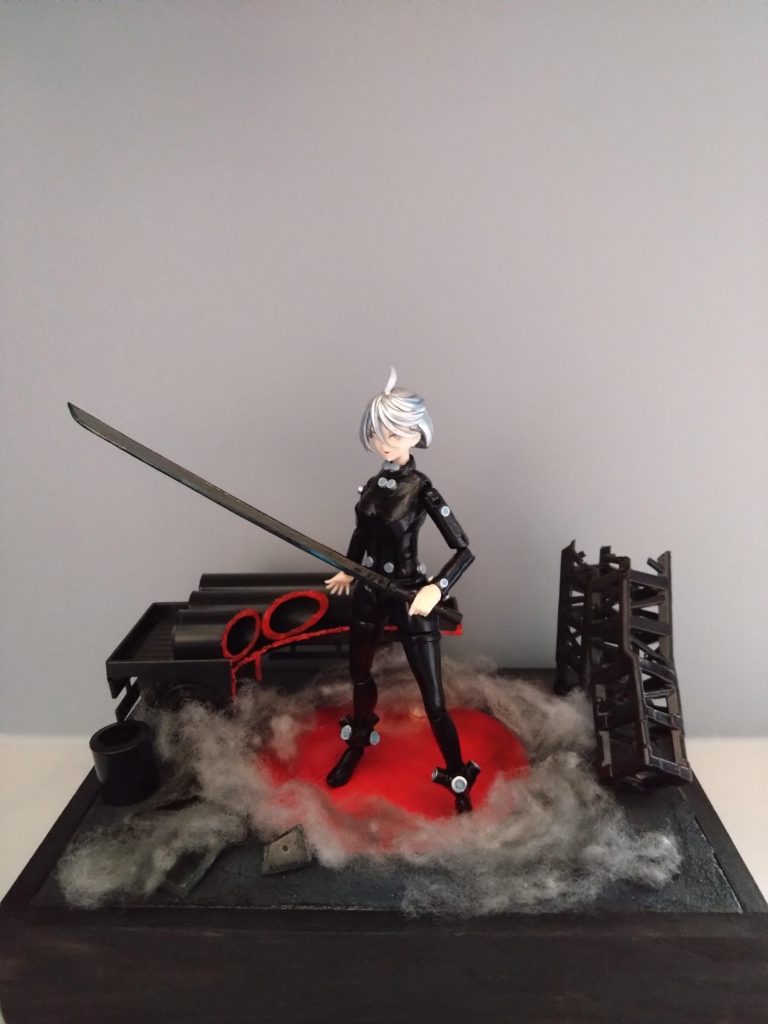 せっかくのジオラマなので黒刀でポーズ。GANTZと言えば刀!カッコイイです。