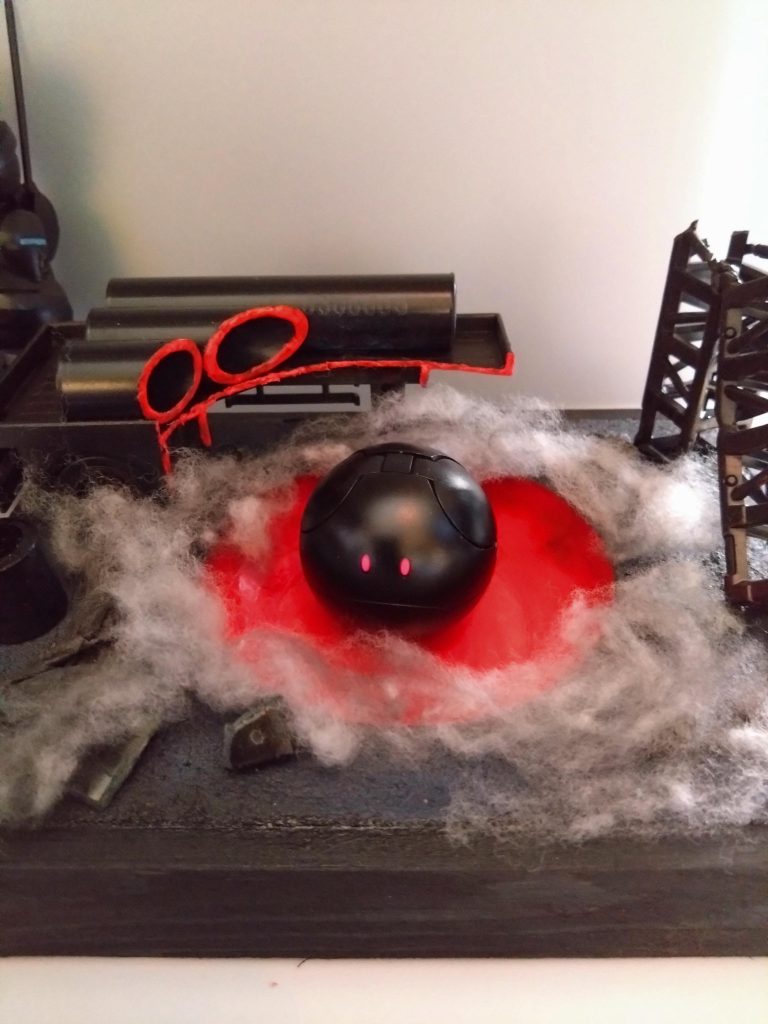 オマケでハロ登場。このジオラマは解りにくいかもですけど、ターミネーターの登場シーンのイメージです。いつかやってみたいと思ってました。GANTZでの転送シーンはコレとは違いますが、この世界ではガンドの技術がGANTZにも応用されているようてす。でもターミネーターは関係ないか。