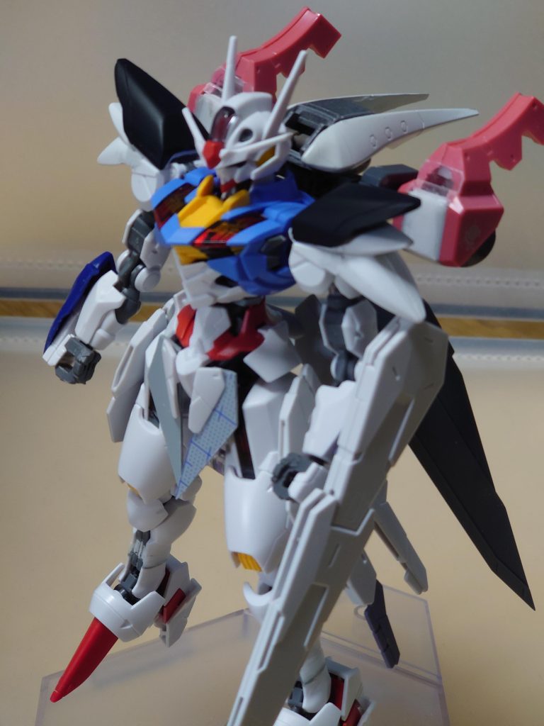 7月2日時点では、こんな感じで、塗装を考えている間に最終回が始まったので視聴を優先し、その後You Tubeの水星の魔女感想会を見てたら、ここまで完成が延びました。名前の由来は、水星の魔女最終回までに完成という目標が幻に消えたので…