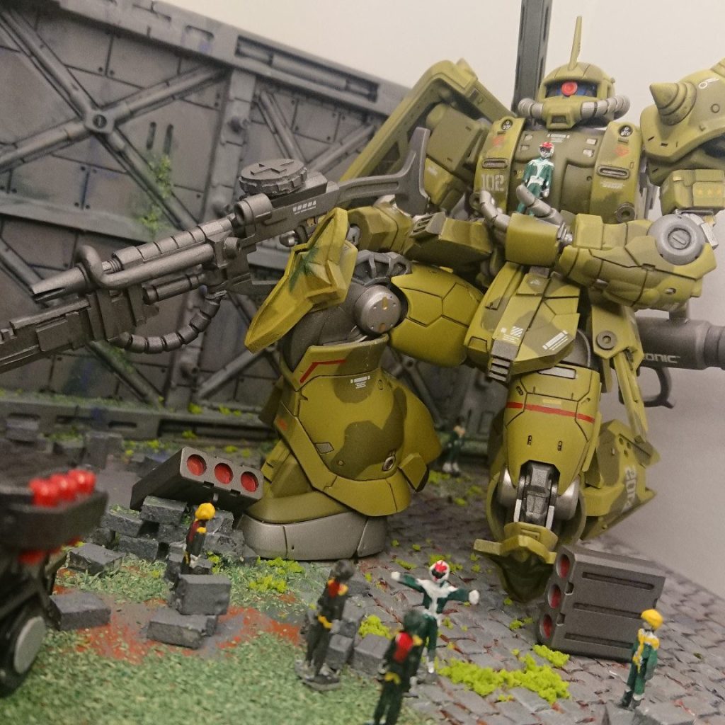 HGオリジンザク改造完成品 HG 高機動型ザクⅡ（オリジン.ver） 製作 完成品 - 初心者でも
