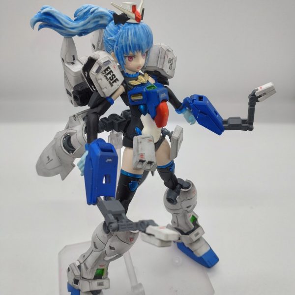 以前より作製してました、30MS GP03少女です。今更気づきましたが、全く同じ構成と配置で作った過去作のMarkⅡ少女が削除されてましたので、制作停止し供養のためストーリーに乗せときます。ガンプラではない、別な作品のコンテストがあるのでしばらくガンプラはノンビリモード、幸いSDコンは期間が長いのとネタがあるのでソチラをチマチマ進めたいです。（3枚目）