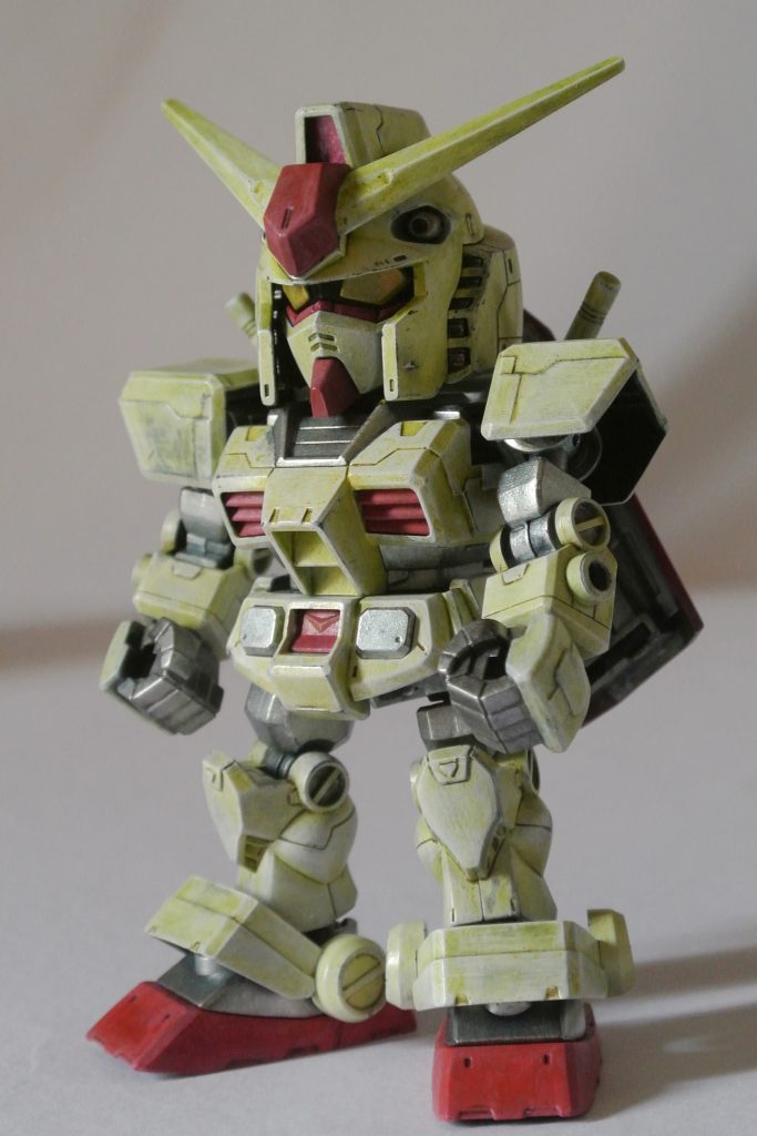 フラットな部分以外はすべてドライブラシで塗装してみました。