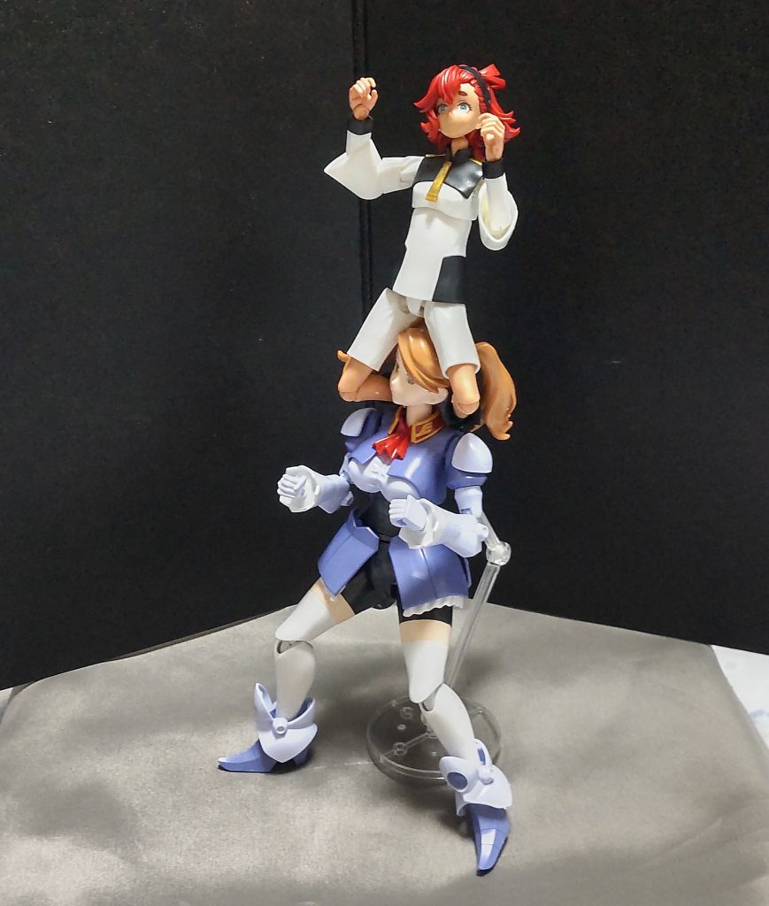 相手の頭上に飛び乗れました。スレッタ「皆さん、今です!」ギャン子「何が始まるのよ!?」