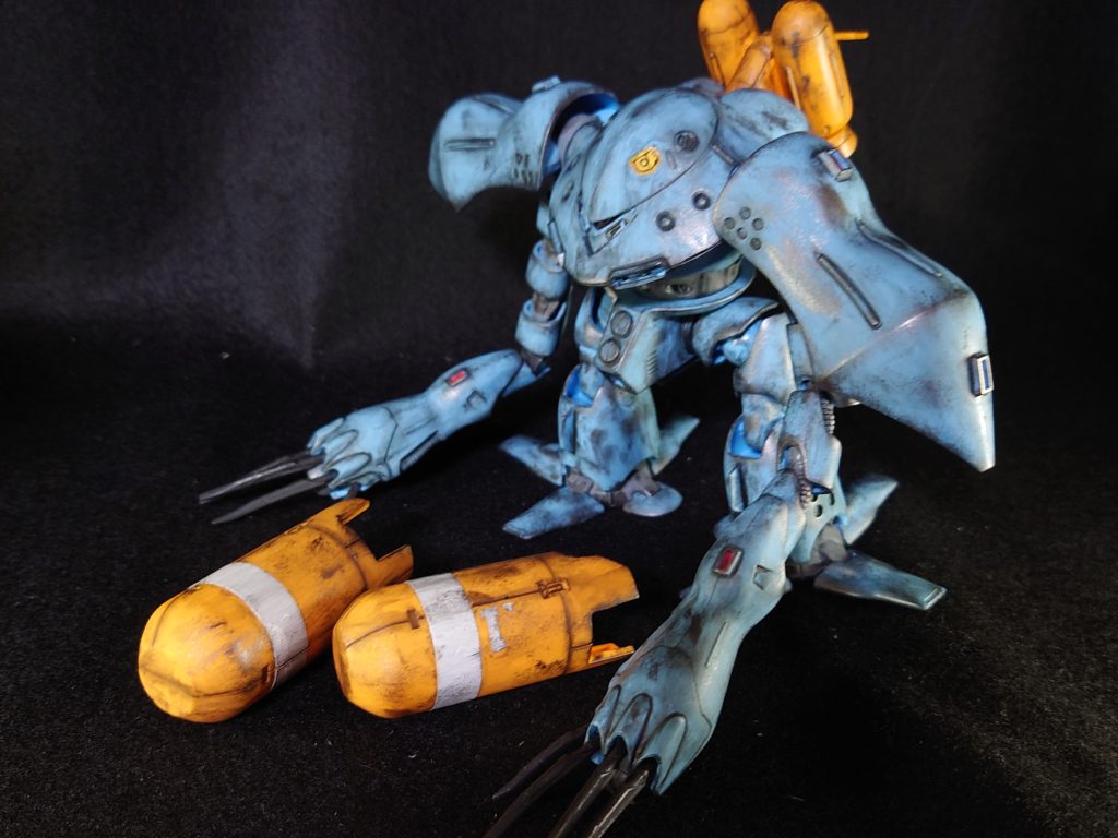 つや消し＆ウェザリング。通常だったらここで終わらせてます。ここから雪のウェザリングを追加して…