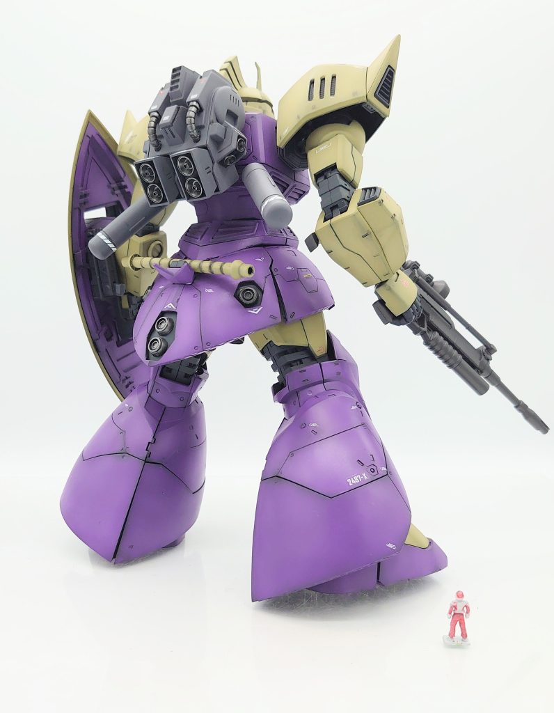 高機動バックパック、作戦遂行時間延伸のためのプロペラントタンク。スカートにゲルググマリーネに繋がる増設スラスターでルックスから雰囲気を寄せてます。