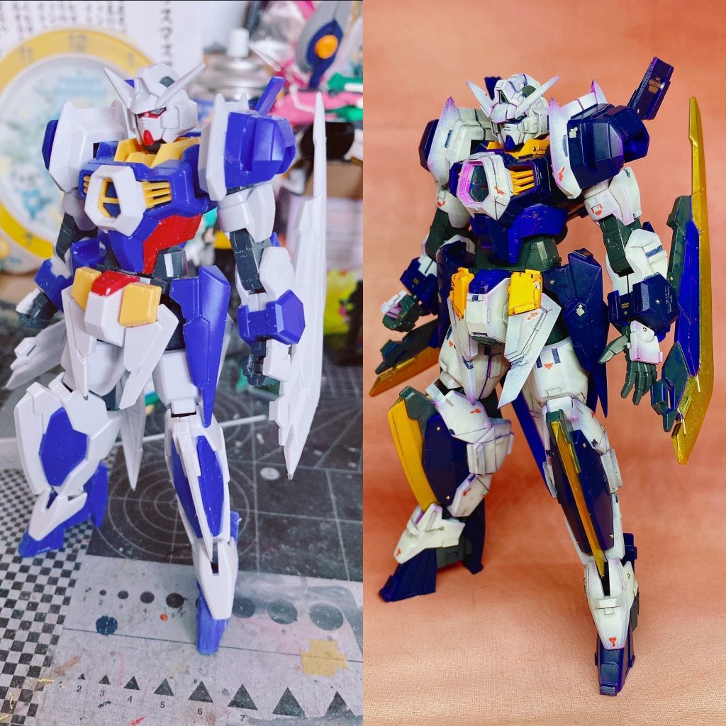 素組みと比較。