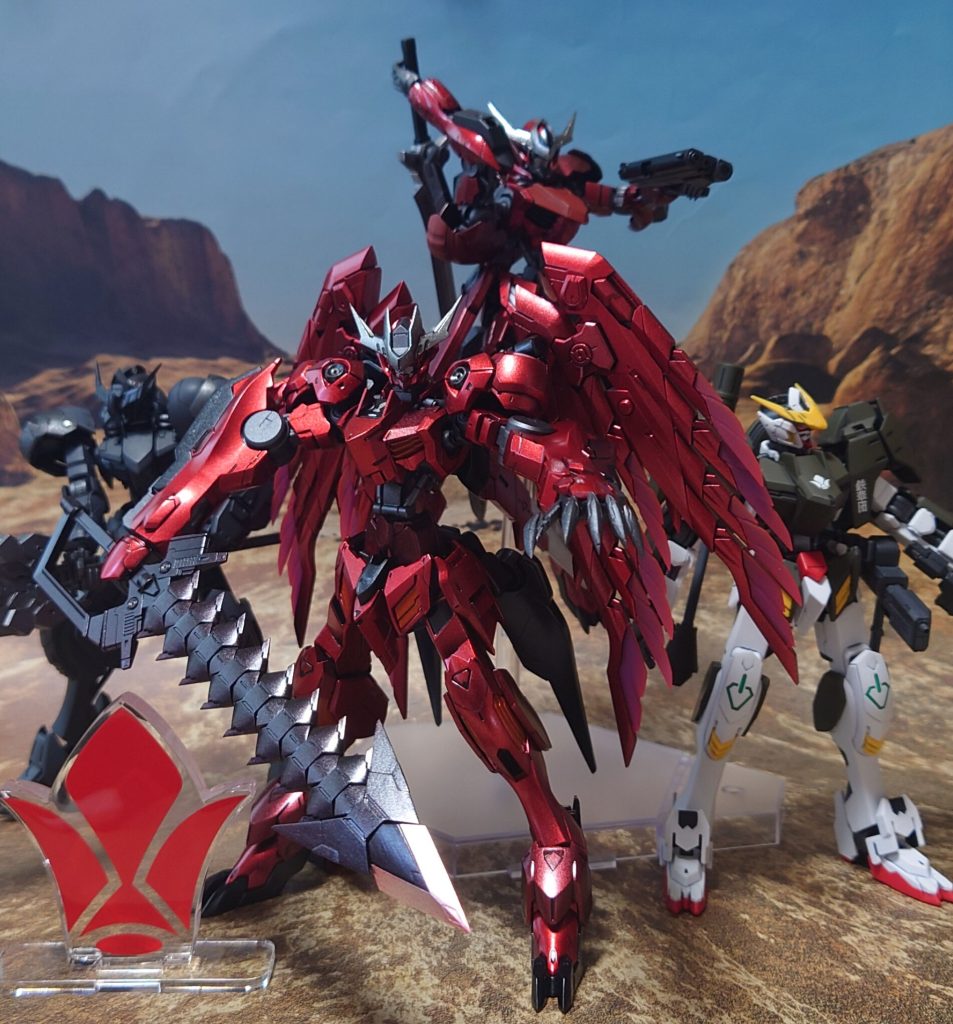 俺バトスシリーズの過去作“ガンダムバルバトスレッドグレイブ”、“ガンダムバルバトスルスクス”、“ガンダムバルバトス(夜間戦闘仕様)”との揃い踏みで終わり。