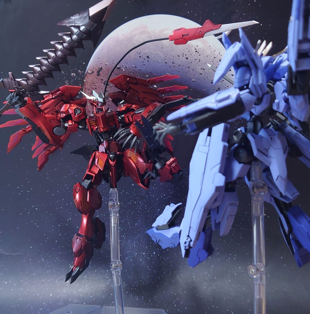 “手数の差なんて!”マルコシアスを蹴り飛ばす。