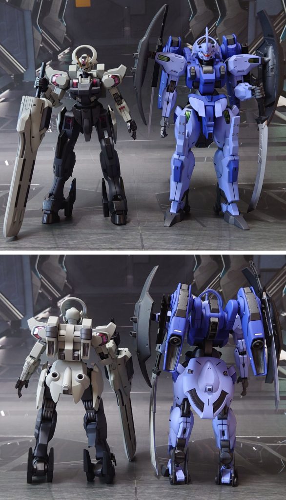 拙作“ラセツバルデ”(ダリルバルデの改造•オリジナルカラー機)との比較。