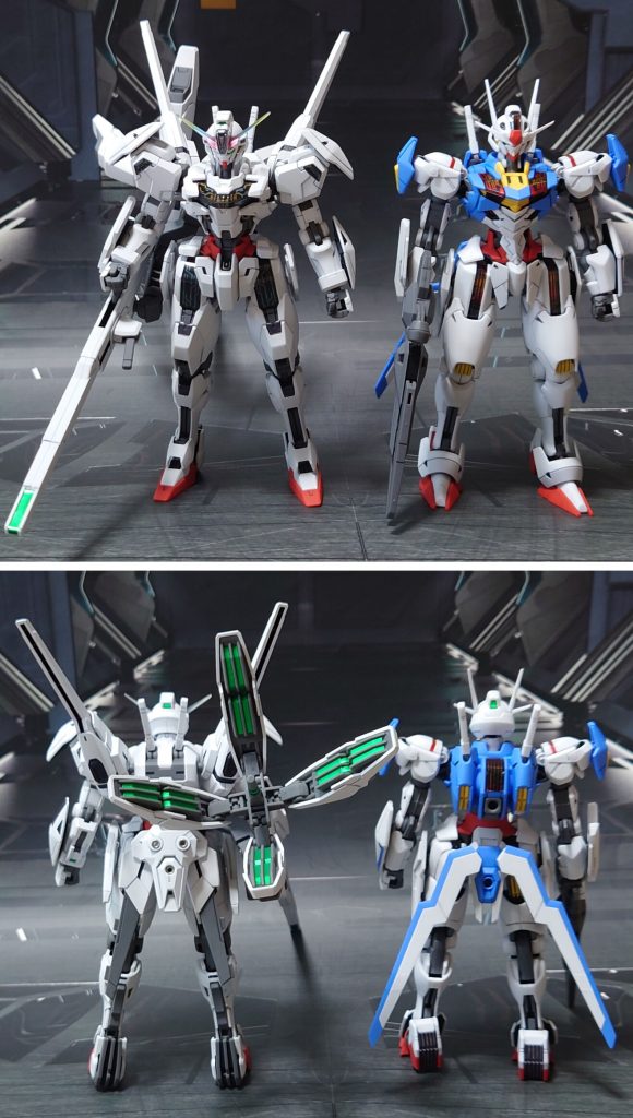 ガンダムエアリアルとの比較。