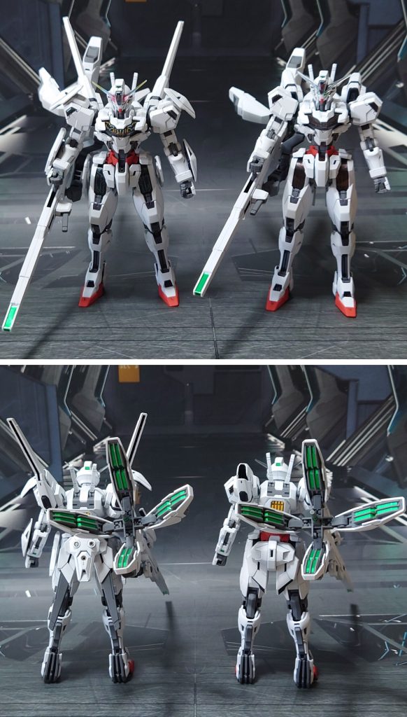 シェルユニット赤発光・虹色発光及び通常時・ビットオンフォームの比較。