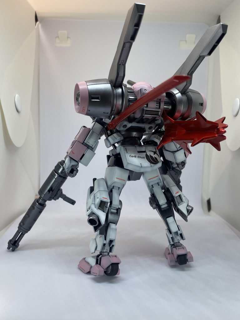 バックから怪しい近接格闘武器を両腰に装備リアアーマの地球寮のマークが個人的にお気に入りです。