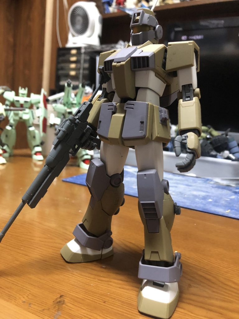 RGM-79SC ジム・スナイパーカスタムです。墨入れと艶消し仕上げです。
