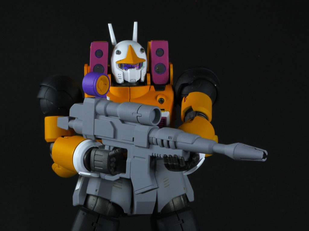 ライフルがきれいにできて満足ですバイザーにはホログラムフィニッシュを貼りました