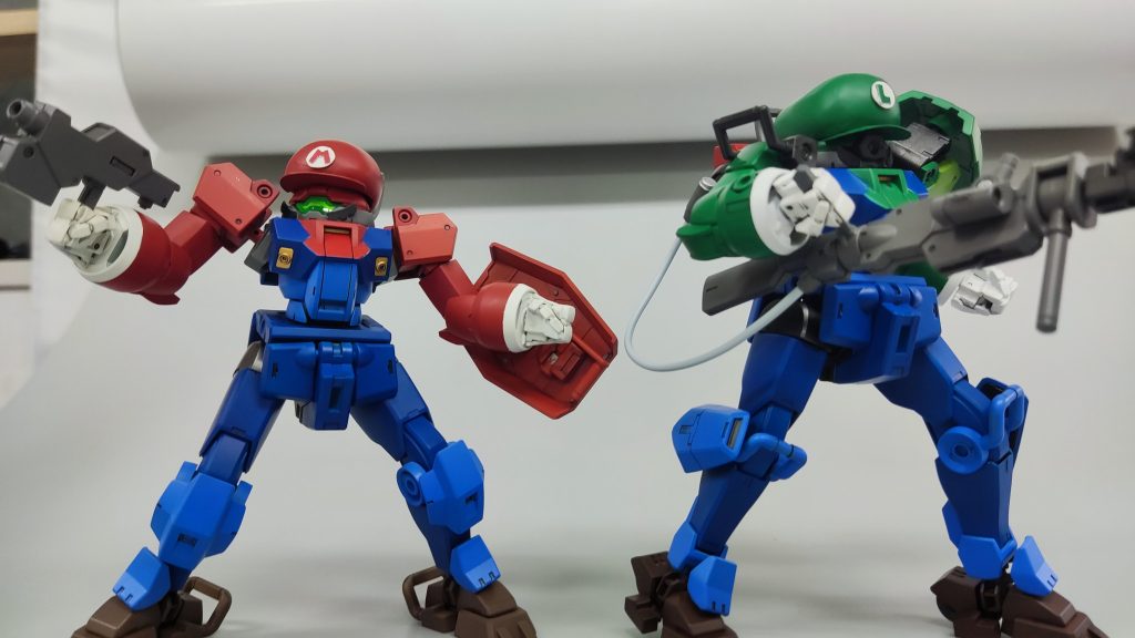 ツーショットのボツ案お互いに支え合って戦ってるかんじいいよね、、兄も含めていい感じに仕上がりましたw