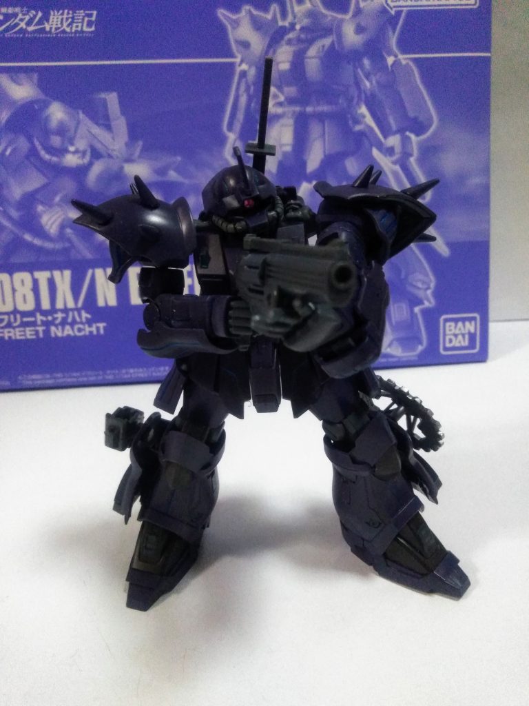 『ジオン軍  ム・コウノホウノ砂漠駐屯部隊』に所属した『クライ・ノコワイ少佐(妄想 暗所恐怖症戦士)』は愛機にて、連邦軍に壊滅させられた所属基地より逃走中『ジオン軍ルッキールー中隊』に保護されるのでした。M.S.G.より『ハンド ガン』　　　　　　         『エリケくん』の前のパイロットという脳内設定でお願い致します🙇